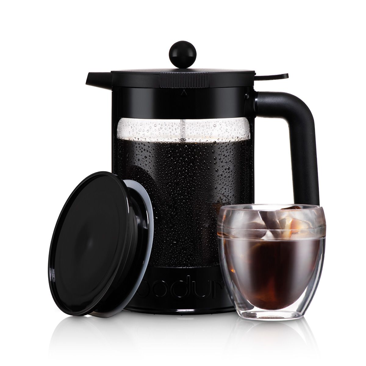 Bodum Bean Set Ice Coffee Maker med ekstra lokk svart, 12 kopper