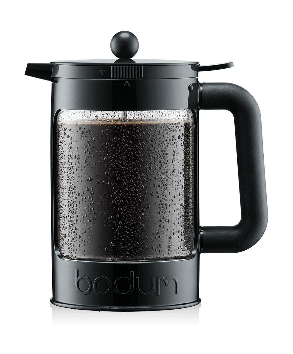 Bodum Bean Set Eiskaffeemaschine mit zusätzlichem Deckel Schwarz, 12 Tassen