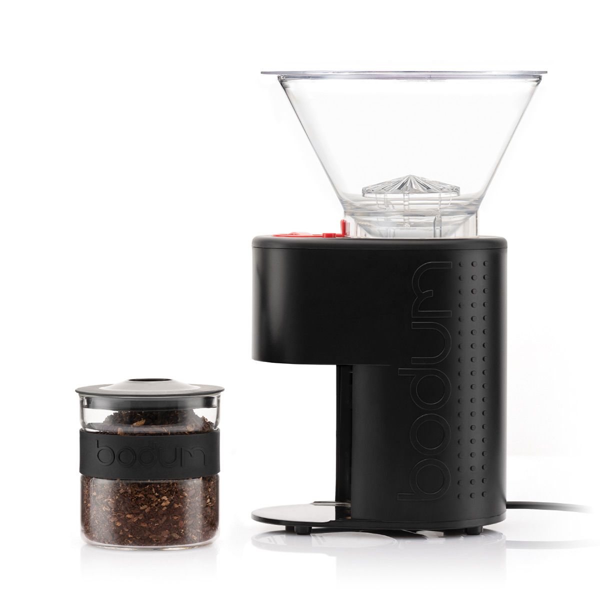 Bodum Bistro elektrische koffiemolen met conische grinder, zwart
