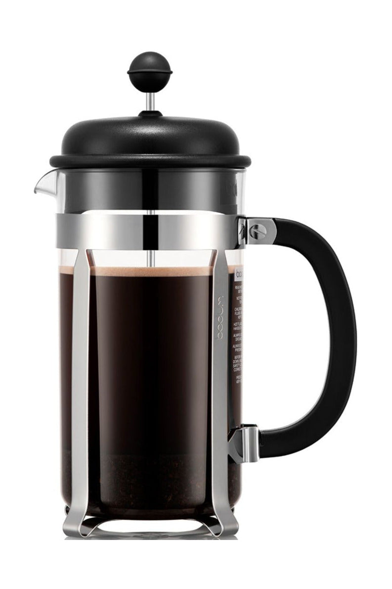 Bodum Caffettiera Kaffeemaschine mit Kunststoffdeckel aus Edelstahl 1 L, 8 Tassen
