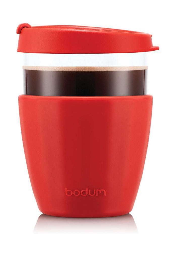 Bodum Joycup旅行杯子。玻璃黑色，0.4 L