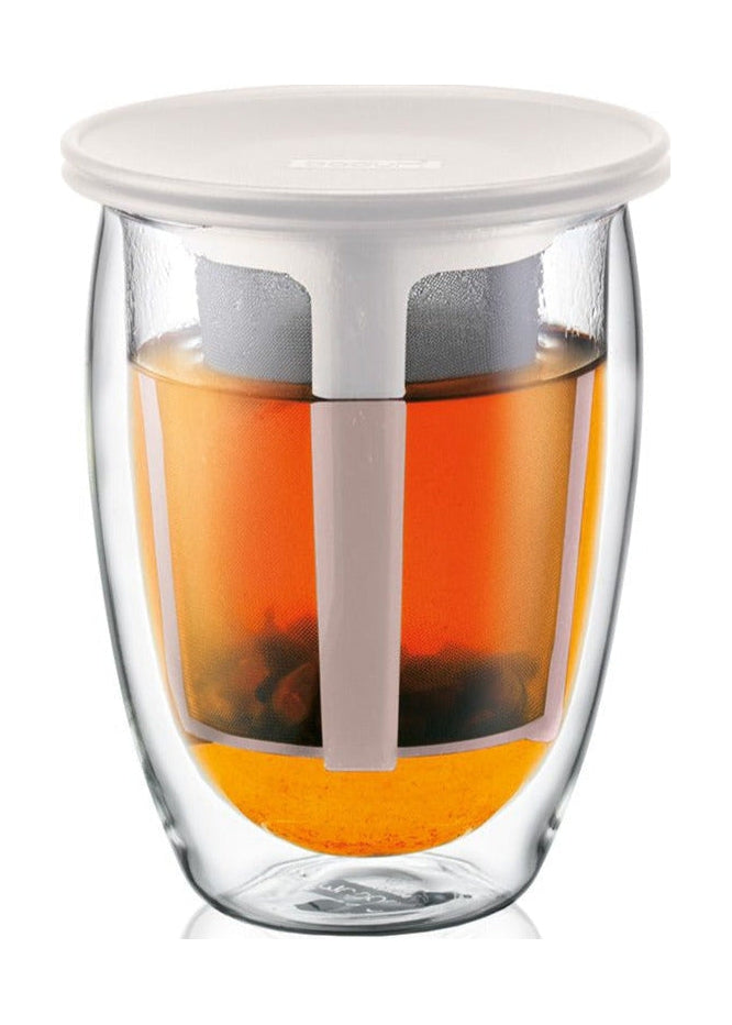 Bodum Tea For One Teeglas mit Filter Doppelwandig, Weiblich