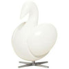 Brainchild Of The Swan Wooden Figure Mahogany White, Steel Base