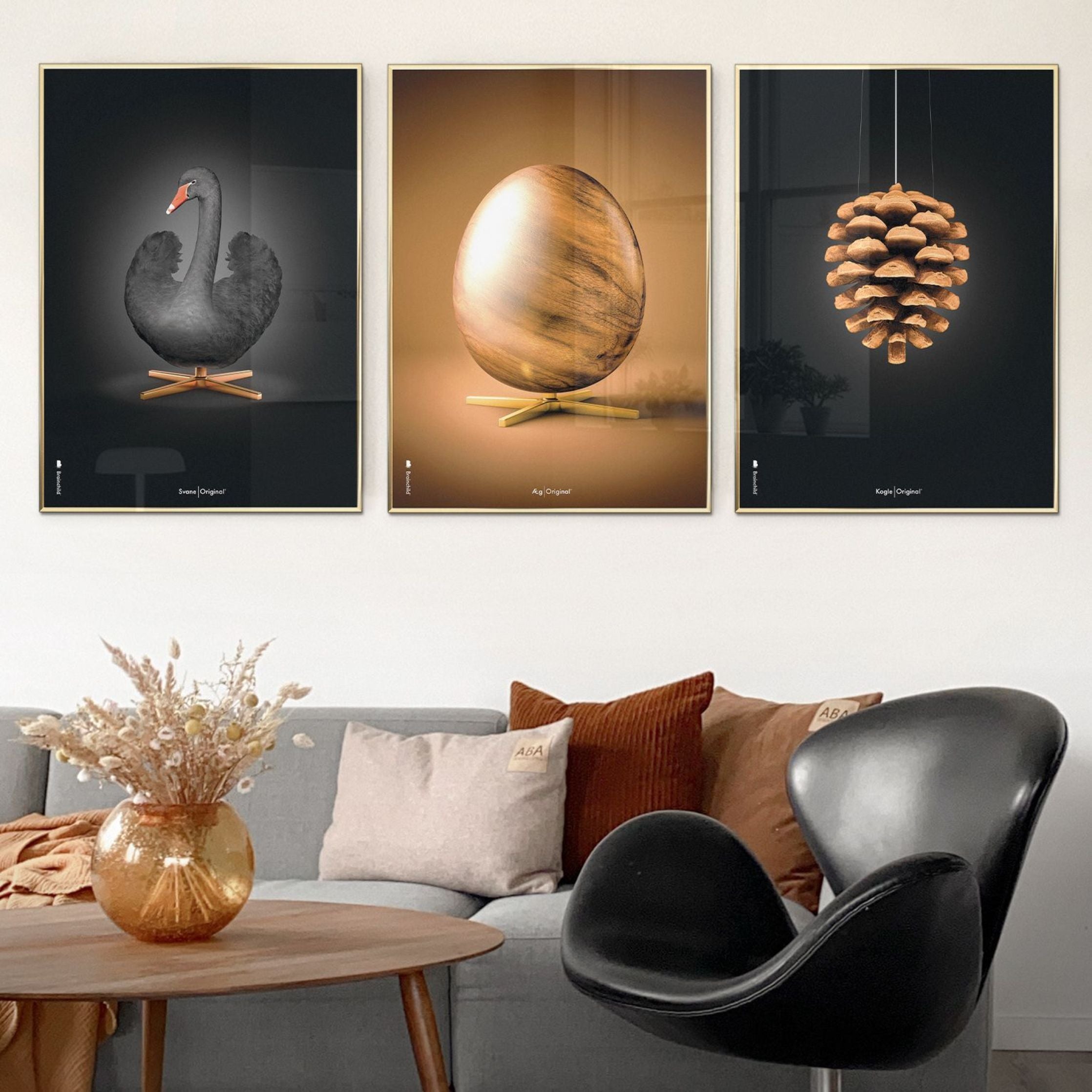 Brainchild Pine Cone Classic Poster Without Frame 70 X100 Cm, Black Background