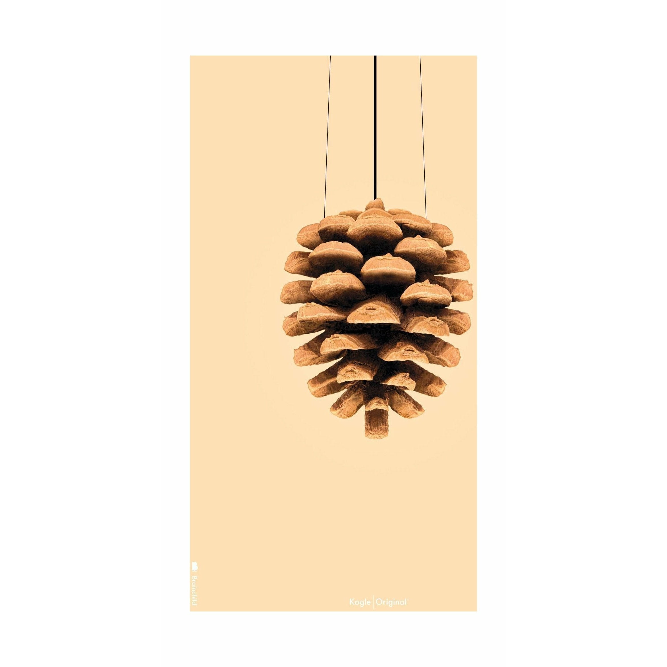 Brainchild Pine Cone Classic Poster utan ram A5, sandfärgad bakgrund