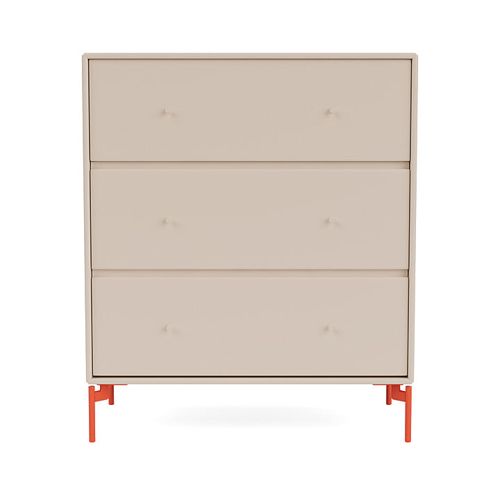 Montana draagt ​​dressoir met benen, klei/rozehip