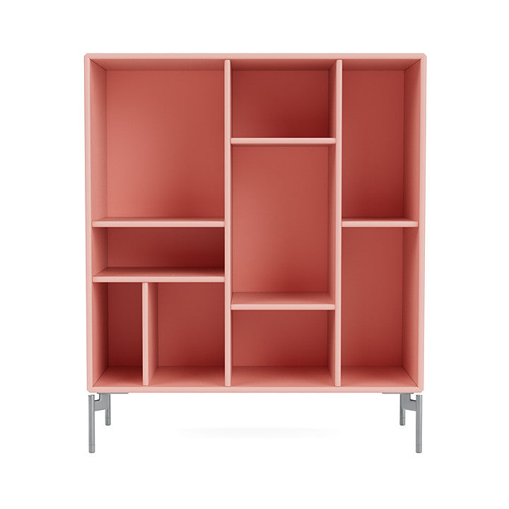 Montana Compile Decorative Shelf With Legs, Ruby/Matt Chrome