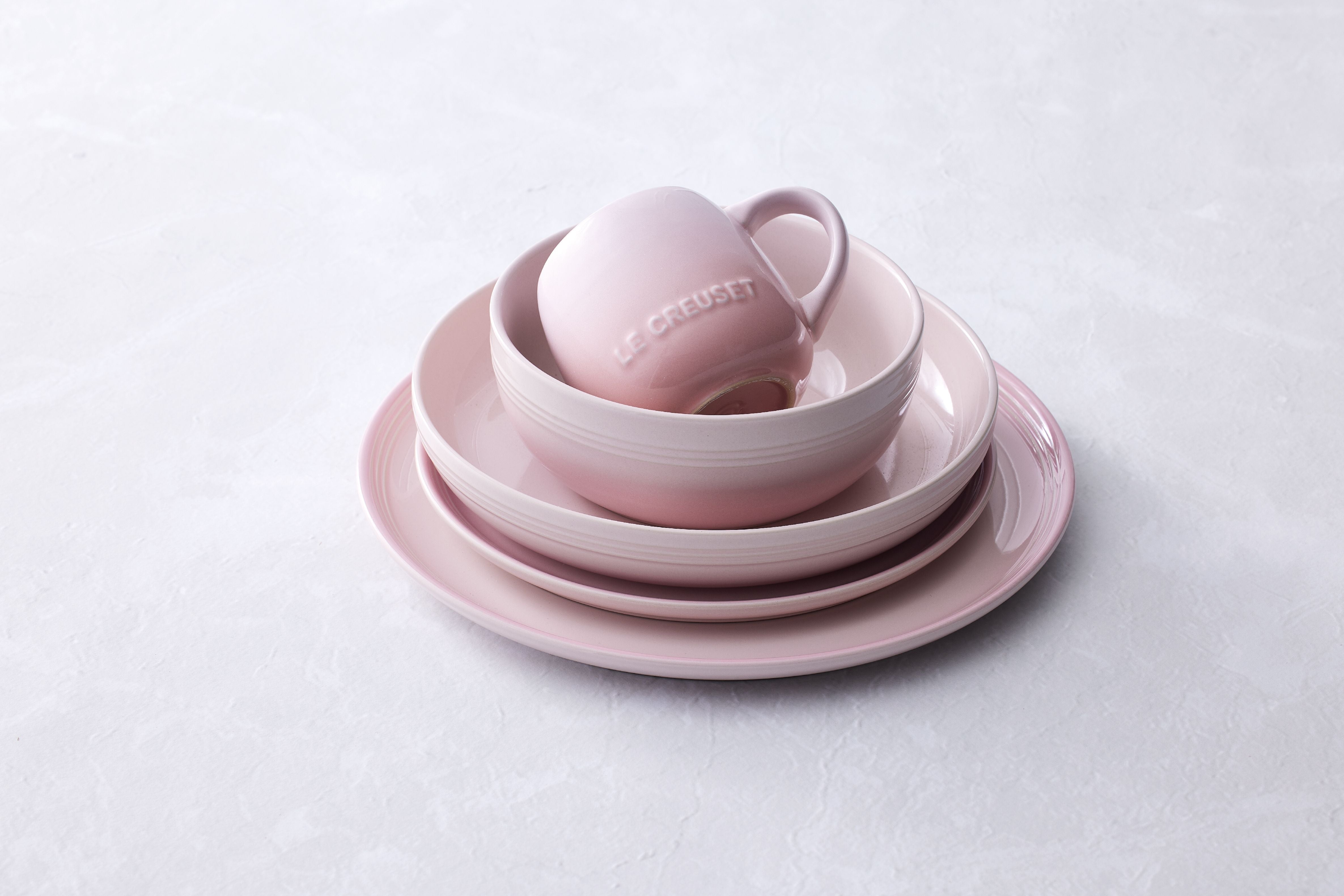 Le Creuset Coupe hliðarplata, skelbleikur