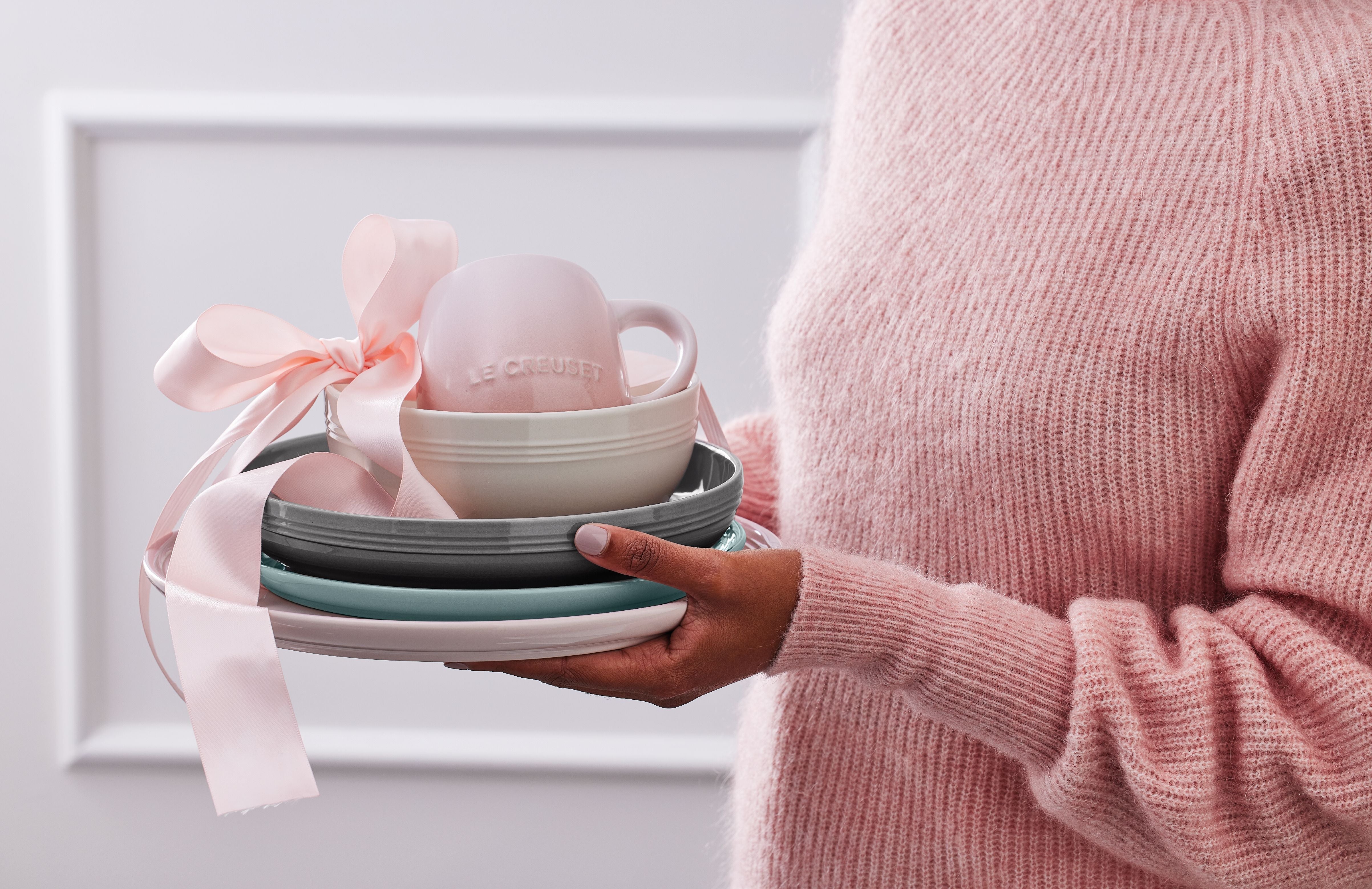 Le Creuset Assiette de dîner à coupé, sel de mer