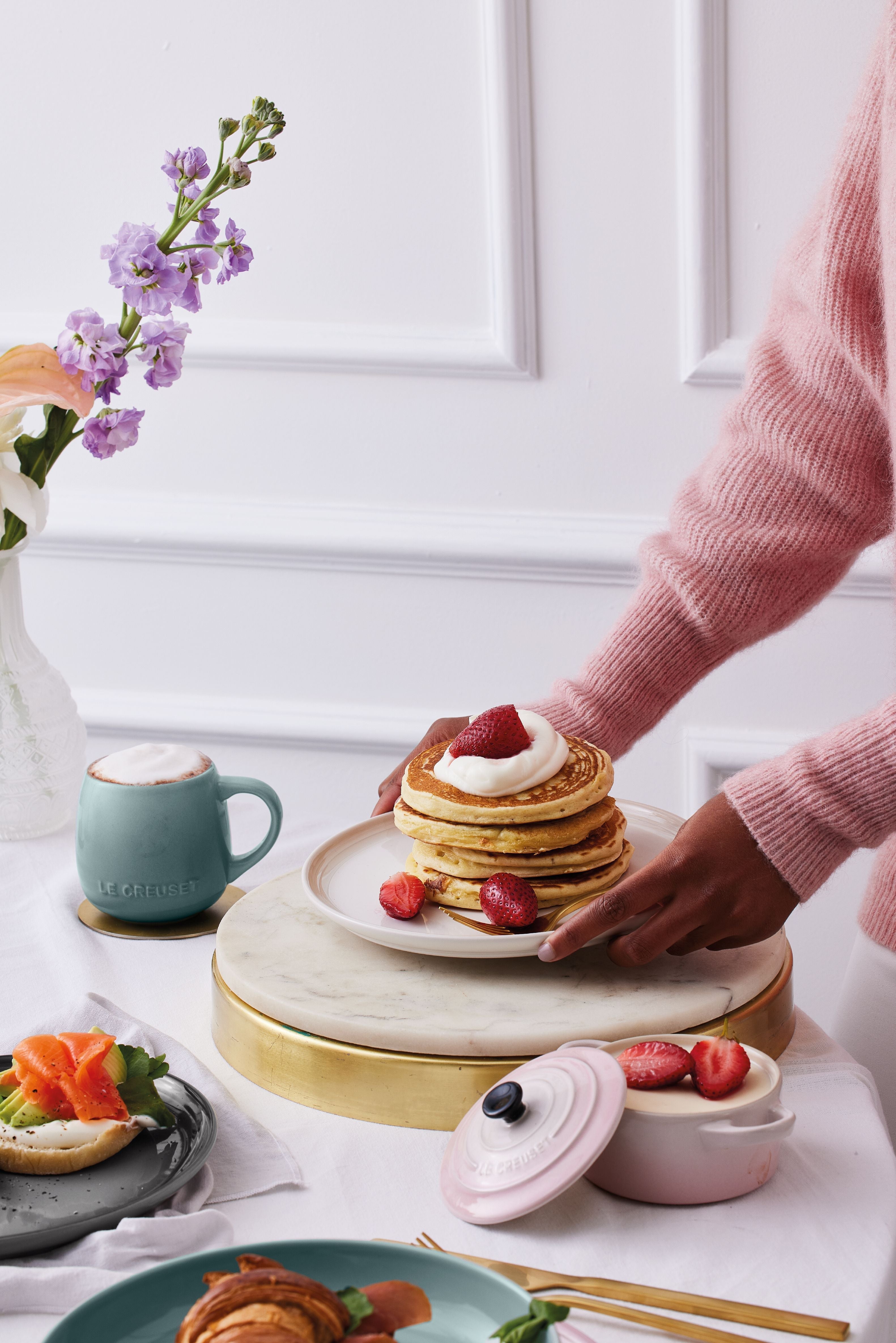 Le Creuset Coupé zijplaat, meringue