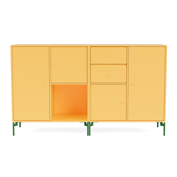 Sideboard della coppia del Montana con gambe, acacia/prezzemolo