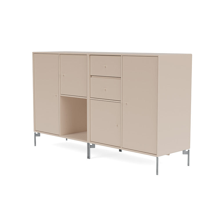 Montana Pare Sideboard con piernas, arcilla/Matt Chrome