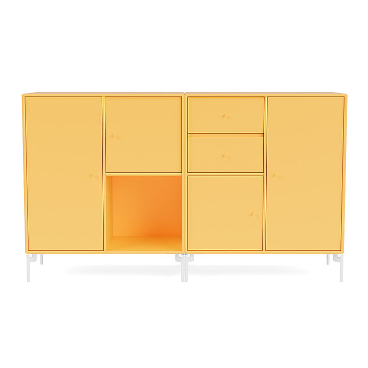 Sideboard della coppia del Montana con gambe, acacia/neve acacia