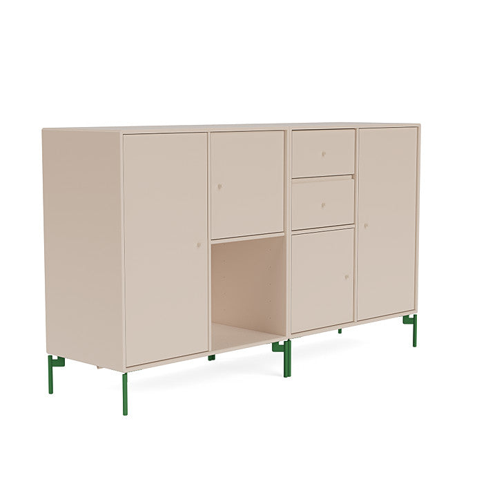 Montana Paar Sideboard mit Beinen, Ton/Petersilie