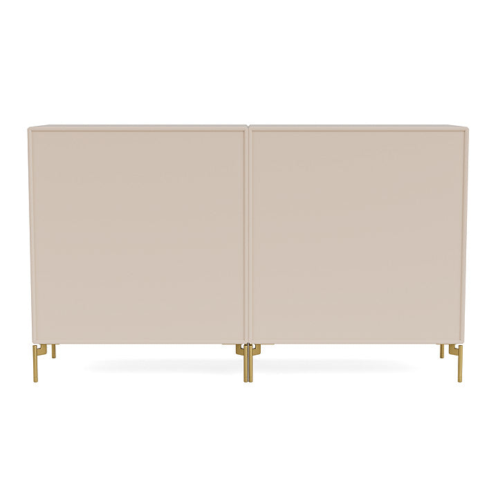 Sideboard di coppia del Montana con gambe, argilla/ottone