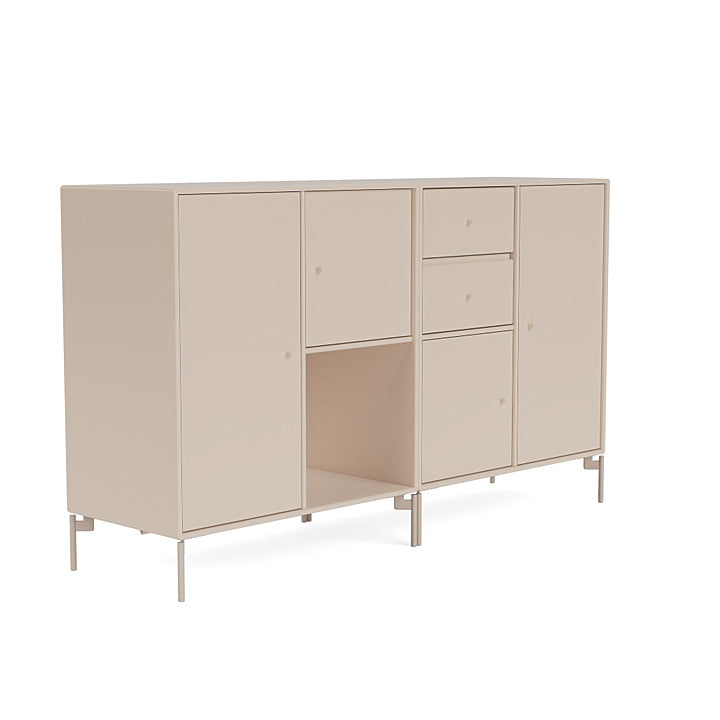 Montana -paar dressoir met benen, klei/paddenstoel