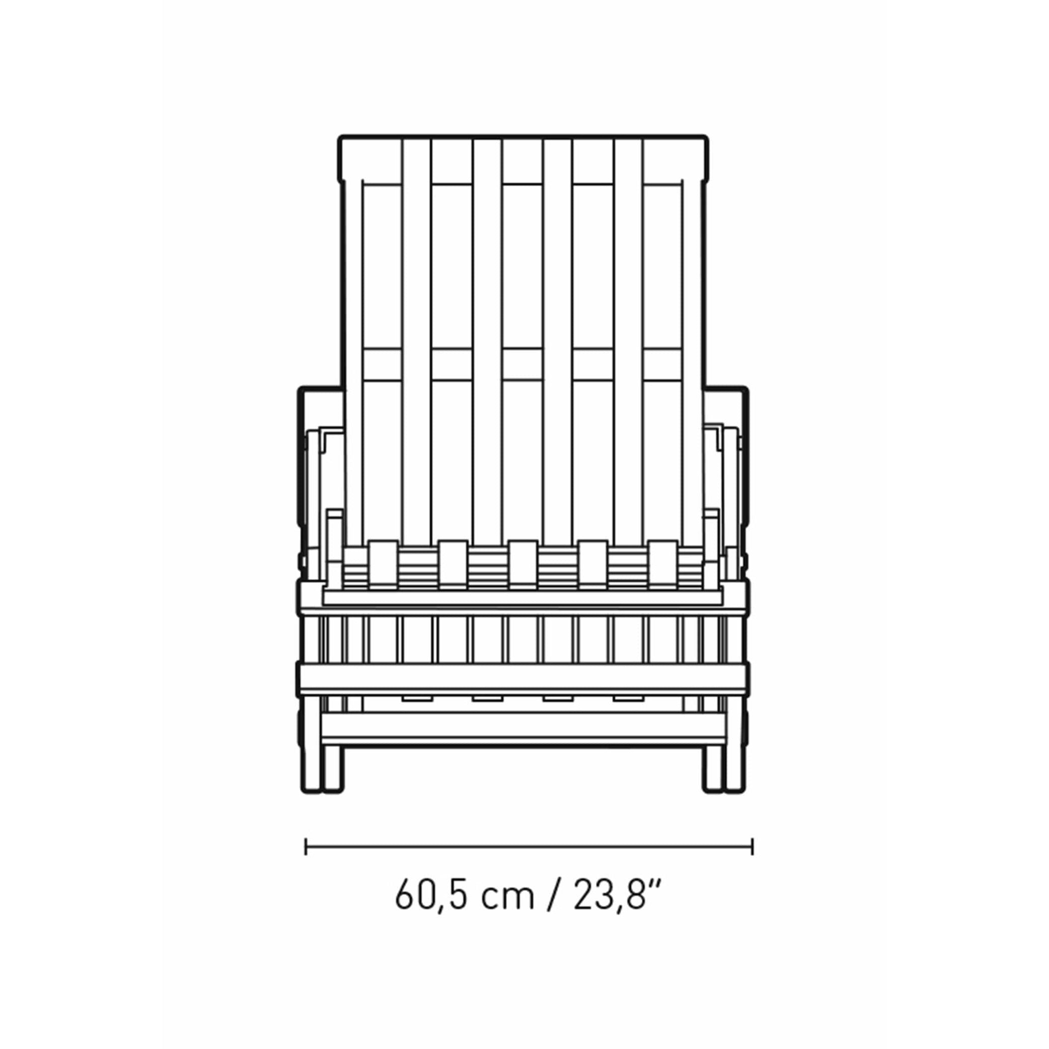 Carl Hansen BM5565 Extended Deck -tuoli, käsittelemätön teak
