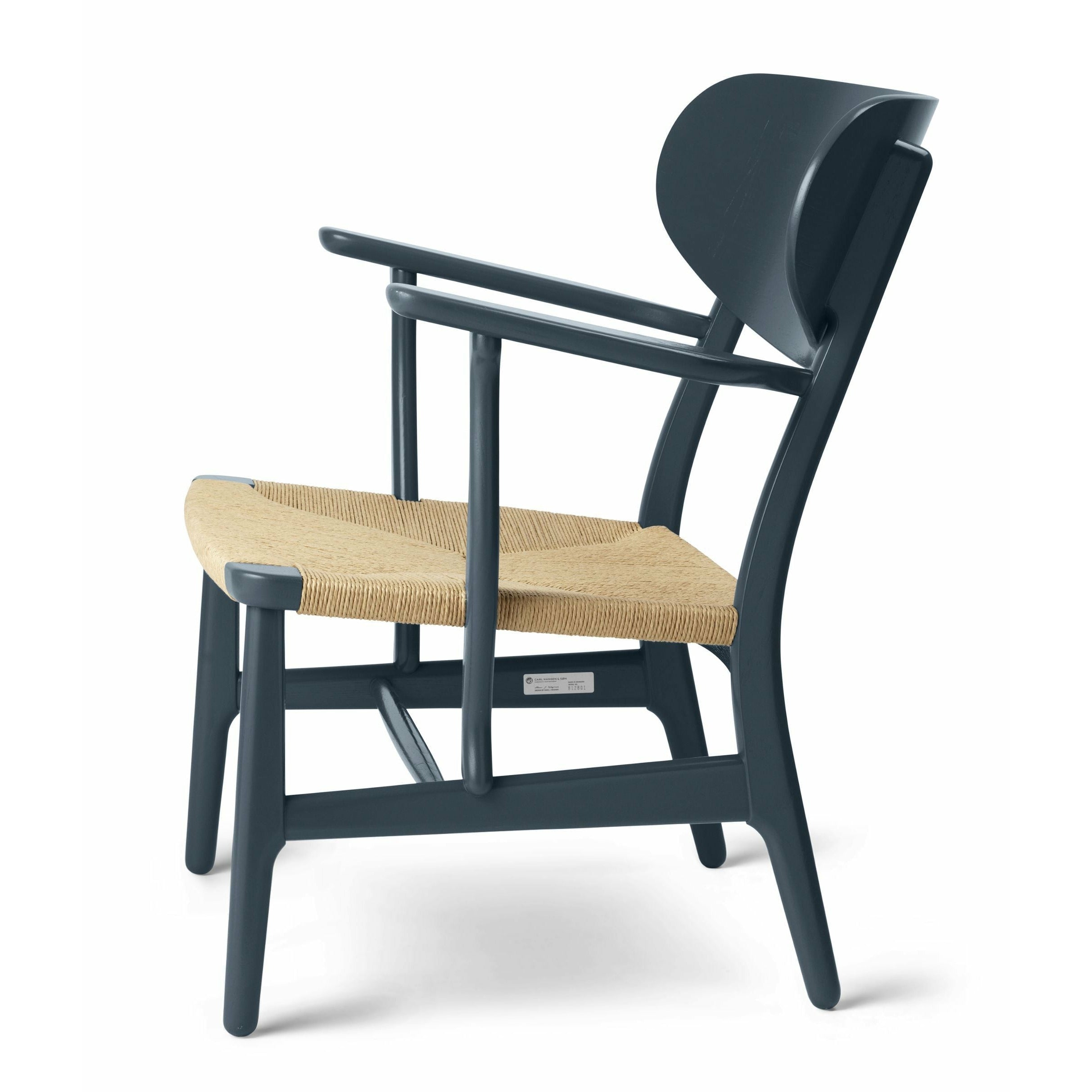 Carl Hansen CH22 setustól Oak, North Sea Blue/Natural Cord