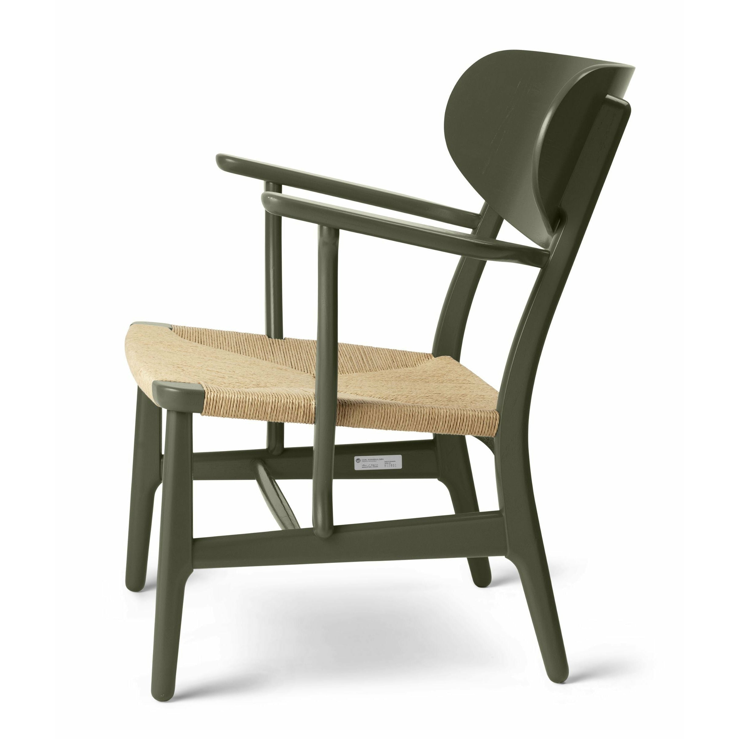 Carl Hansen CH22 Lounge stoel eik, zeewiergroen/natuurlijk koord