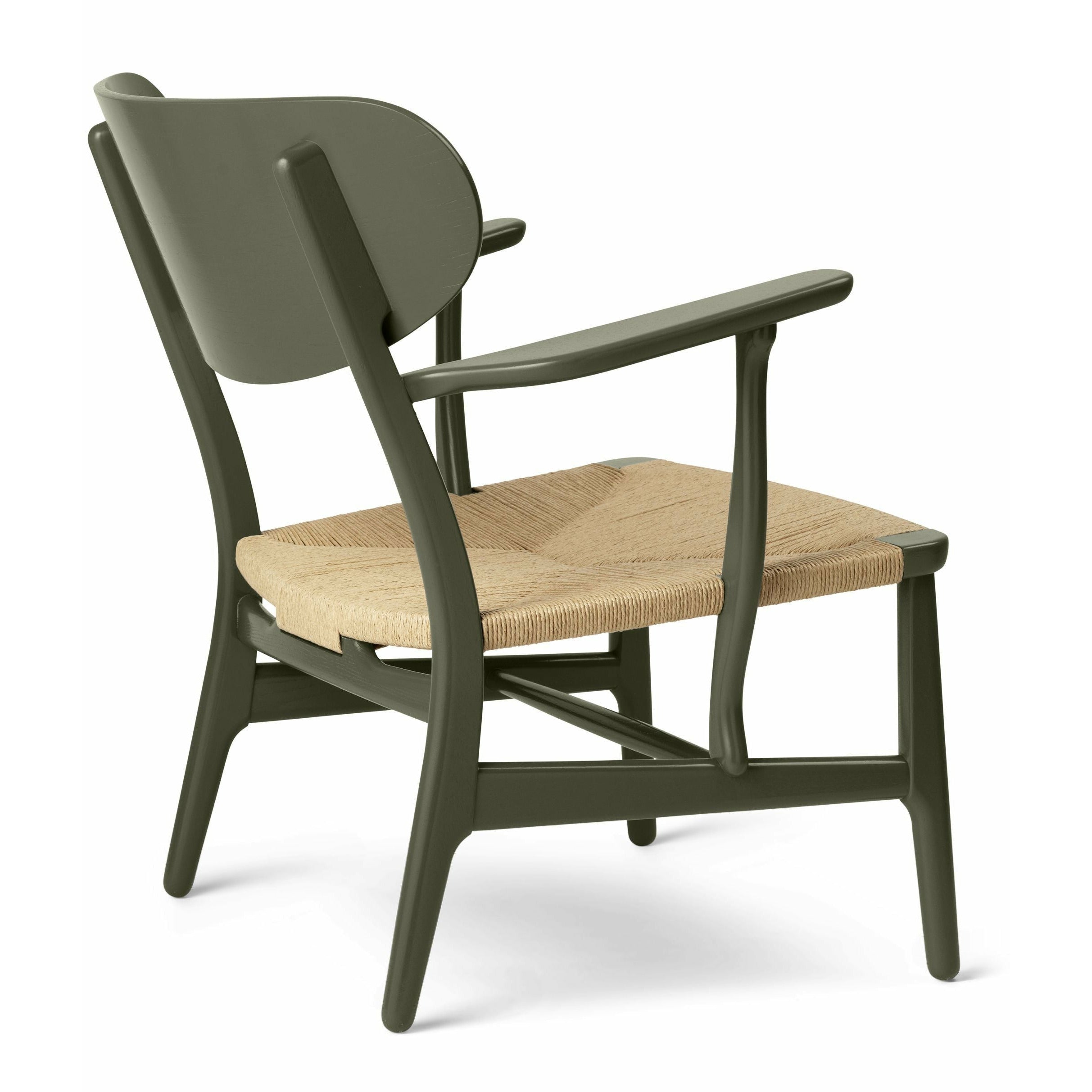 Carl Hansen CH22 Lounge Chair Oak, tang grønn/naturlig ledning