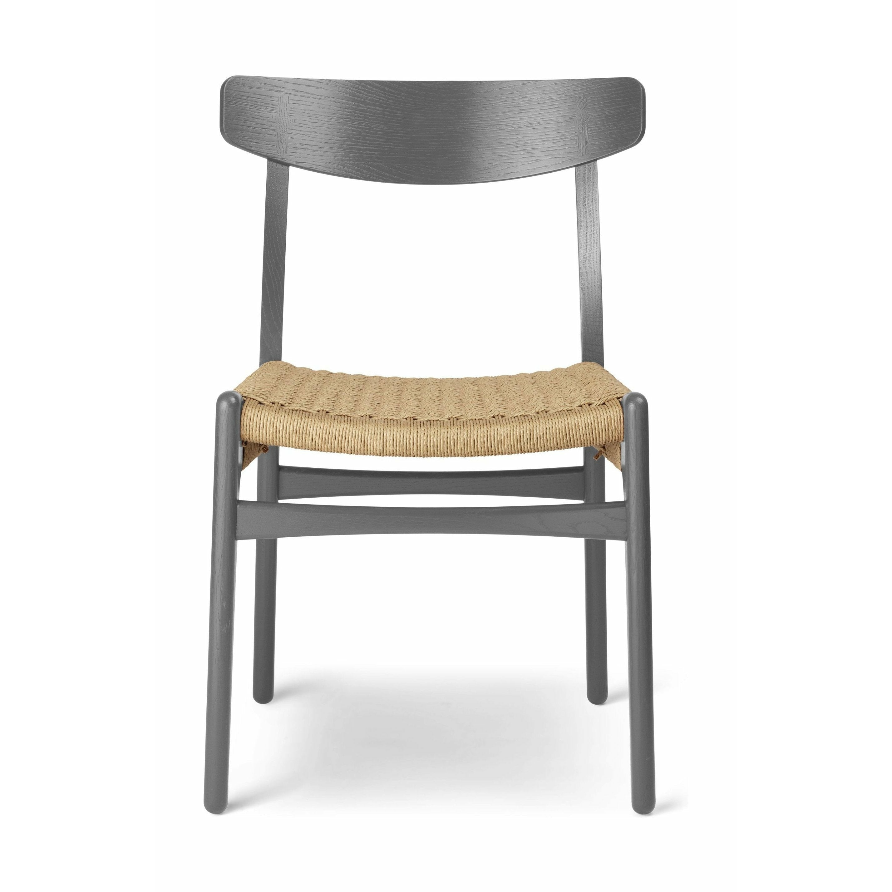 Carl Hansen CH23椅子橡木，板岩棕色/天然电线