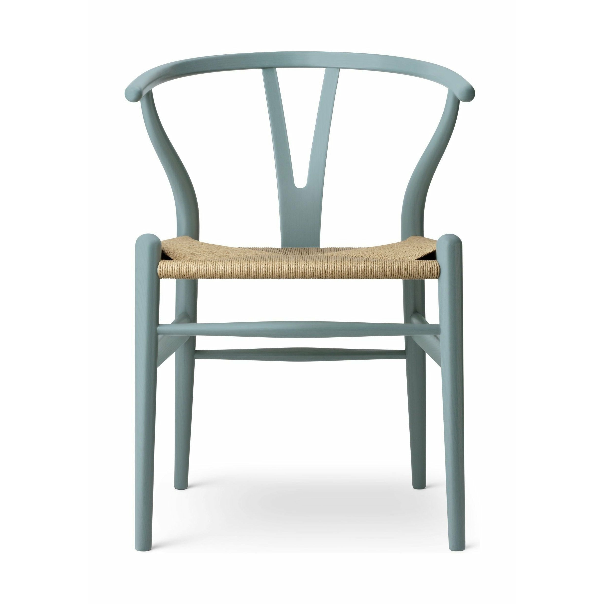 Carl Hansen CH24 Wishbone Chair Oak, peltro Blue/Natural Cord Edition