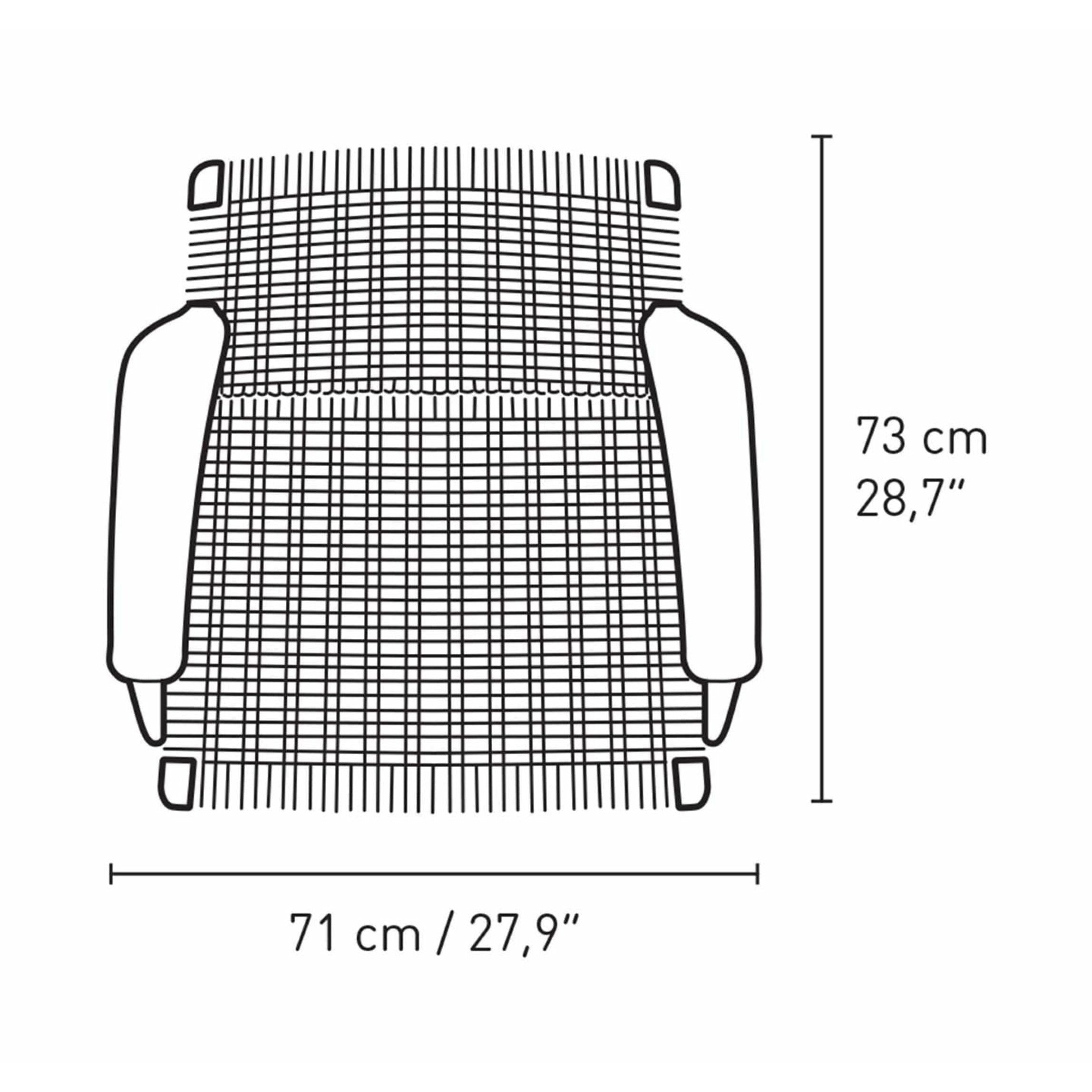 Carl Hansen CH25 Lounge stol eg, tinblå/naturlig vævet