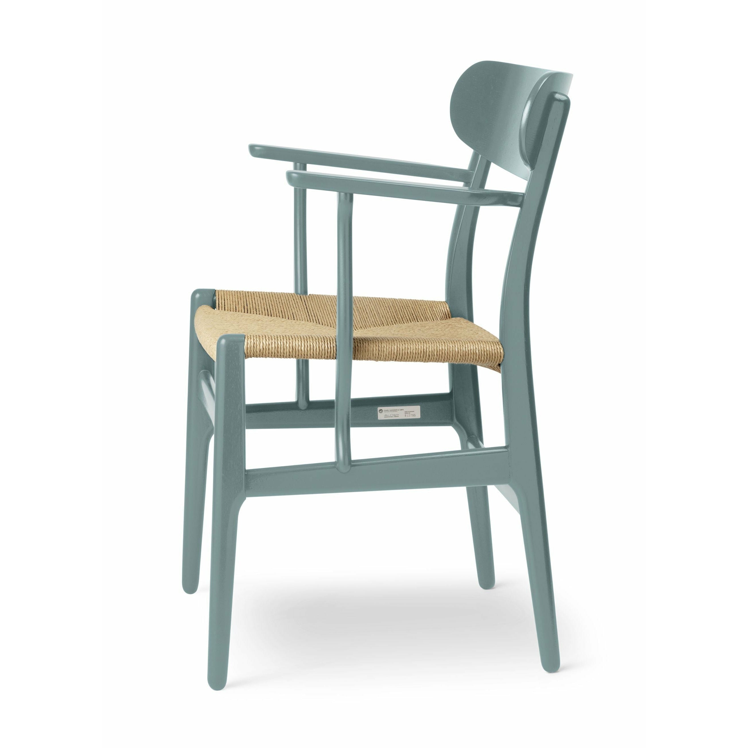 Carl Hansen Ch26 Chair Oak, Pewter Blue/Natural Woven