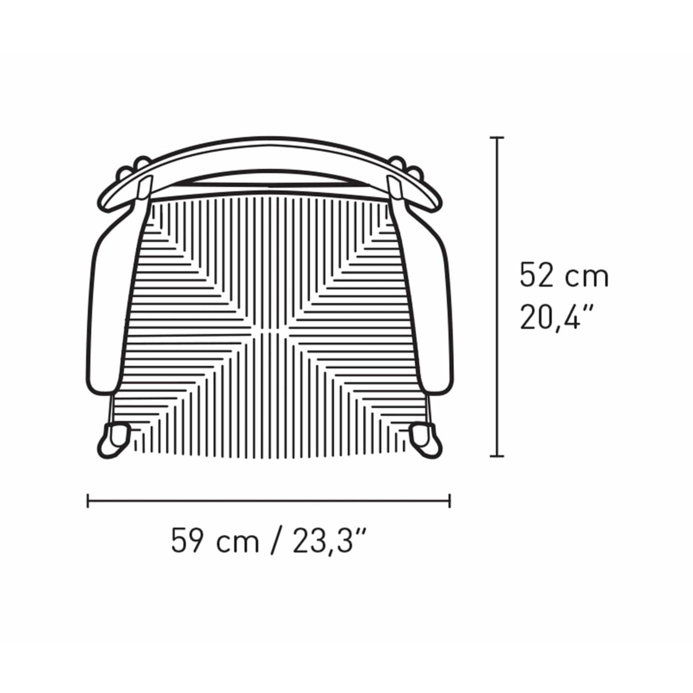 Carl Hansen CH26 stólur, tindarblár/náttúrulegur ofinn