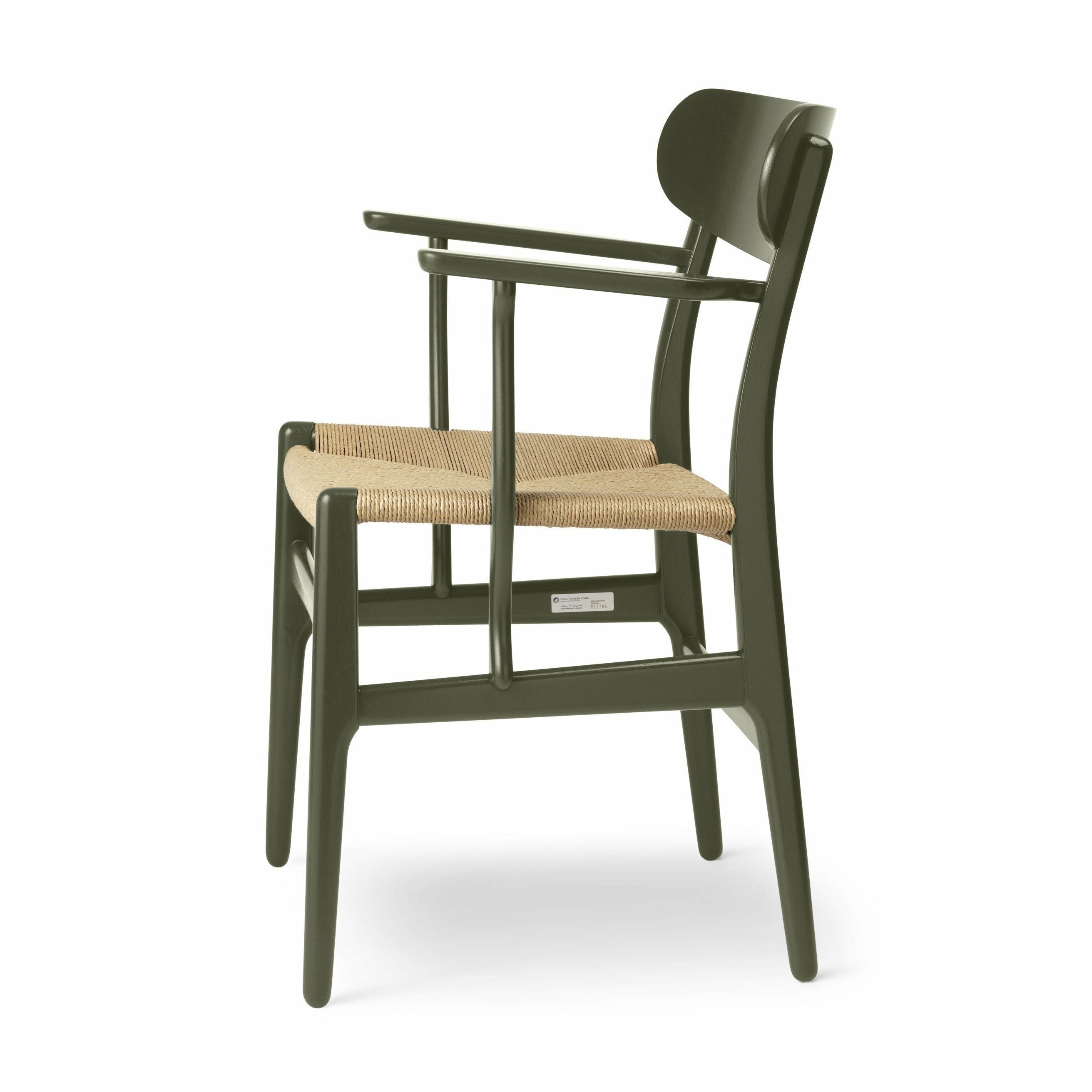 Carl Hansen CH26 sedia quercia, verde alghe/corda naturale