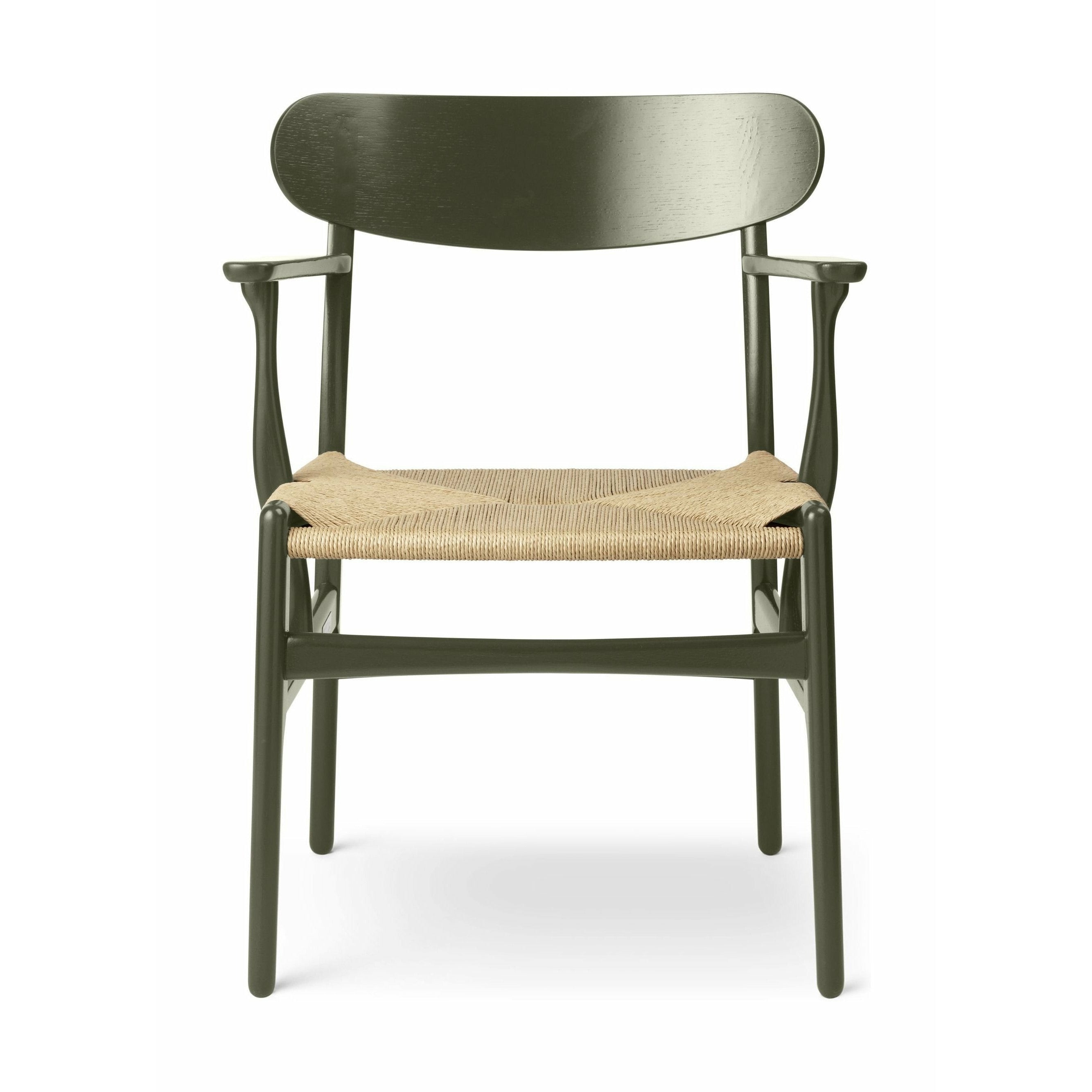 Carl Hansen Ch26 Chair Oak, Seaweed Green/Natural Cord