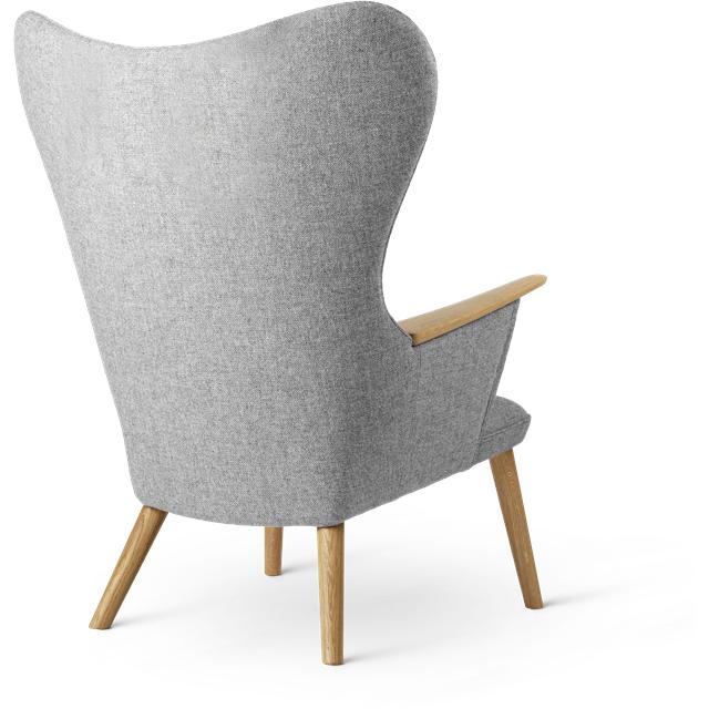 Carl Hansen CH78 Mama Bear Bounge sedia, olio di quercia/Hallingdal grigio 0130