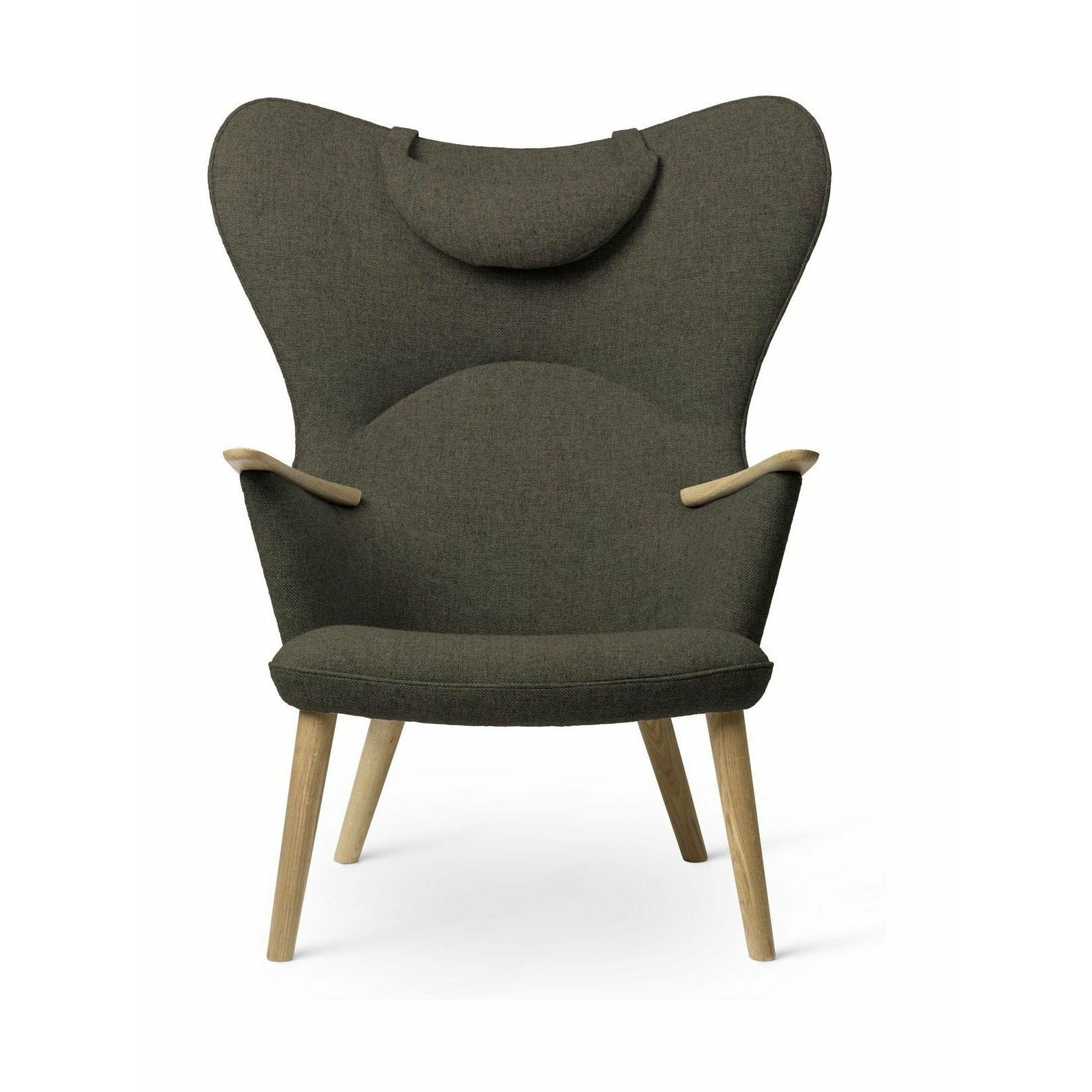 Carl Hansen Ch78 Mama Bear Lounge Chair, Eiche Öl/Grün Fiord 0961