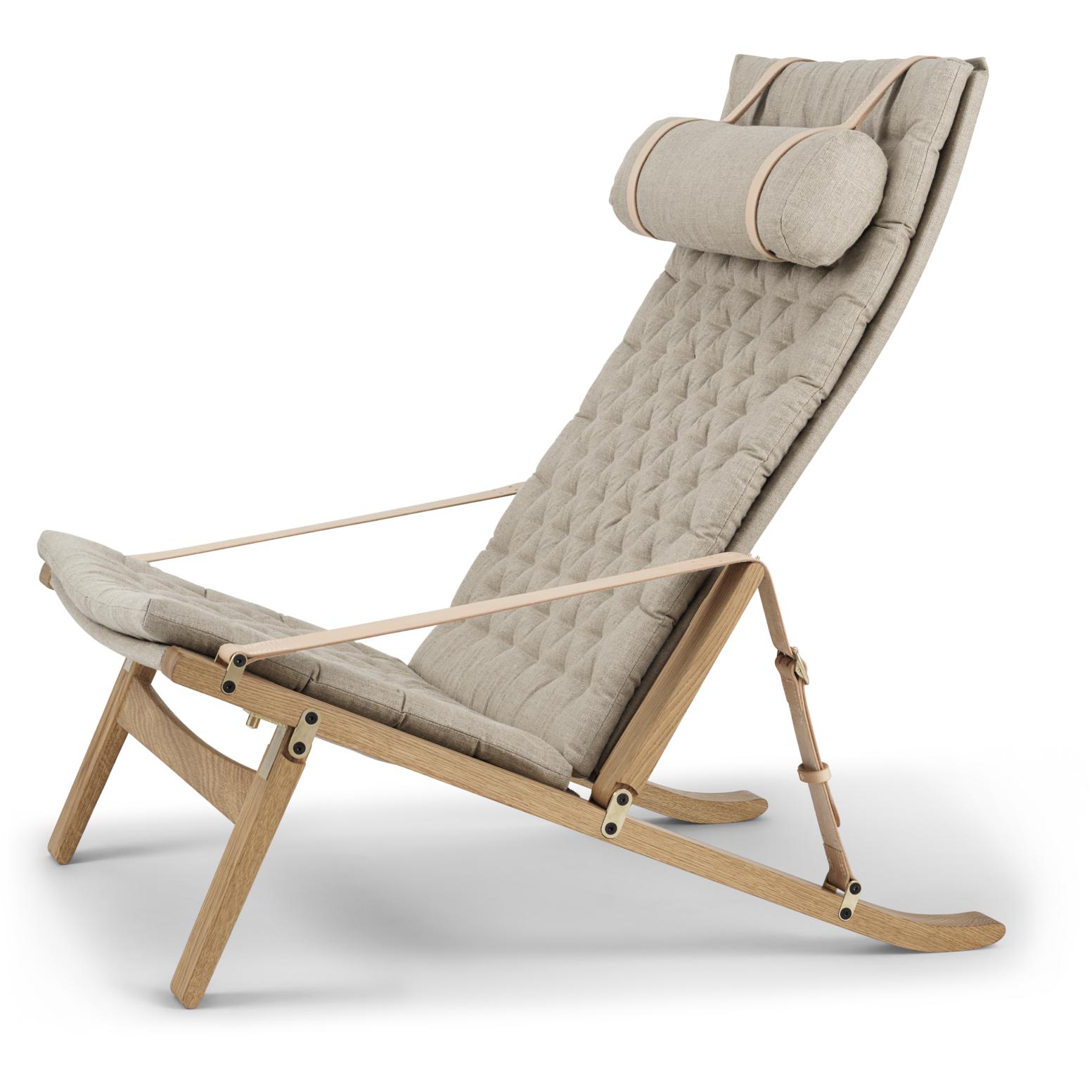 Carl Hansen Fk10 plica stoel eiken geolied/canvas, natuurlijk