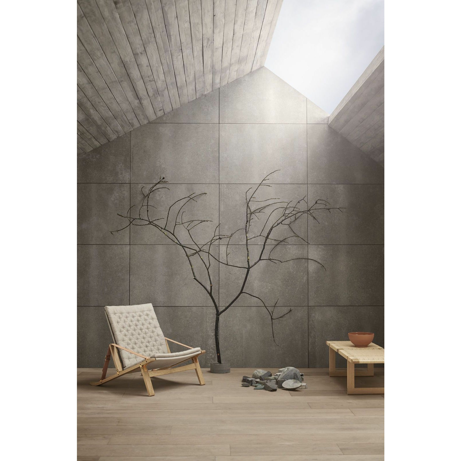 Carl Hansen Fk11 plica stoel eiken geolied/canvas, natuurlijk