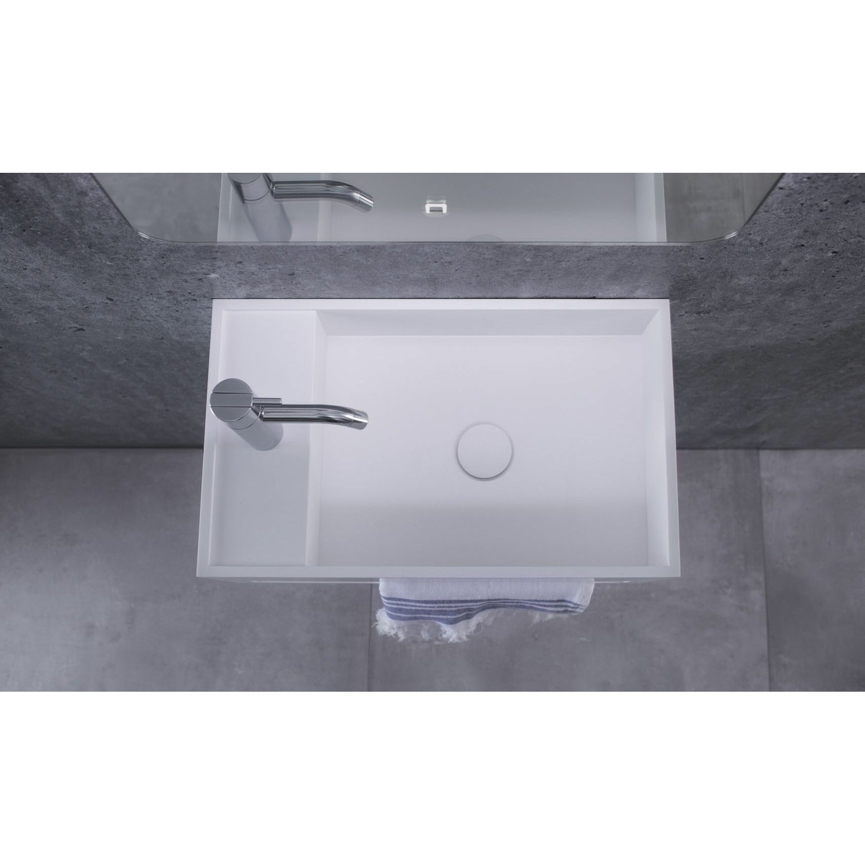 Copenhagen Bath Basin de lavage droit de sable, L50 cm
