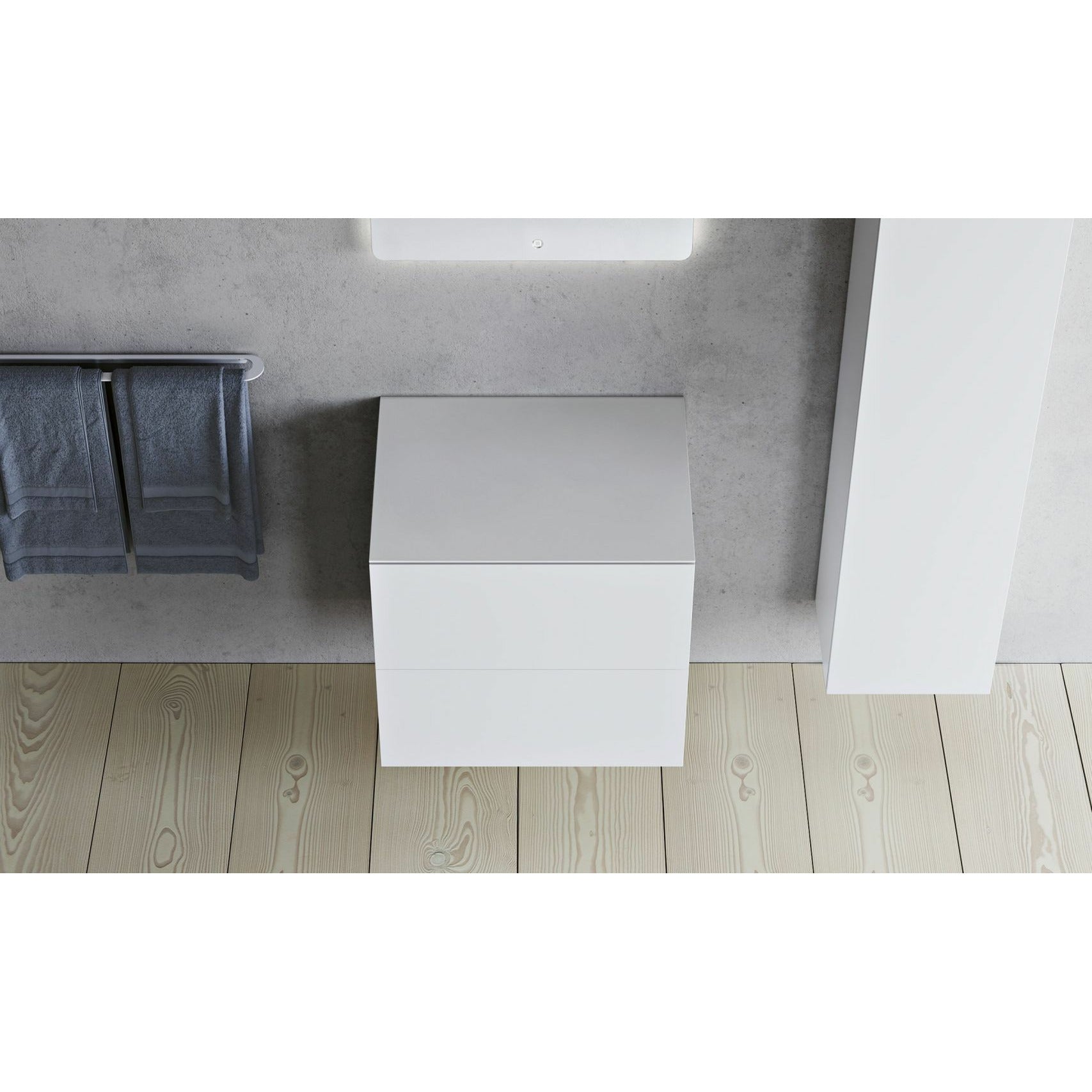 Copenhagen Bath SQ2 dobbelt kabinet med bordplade, L60 cm