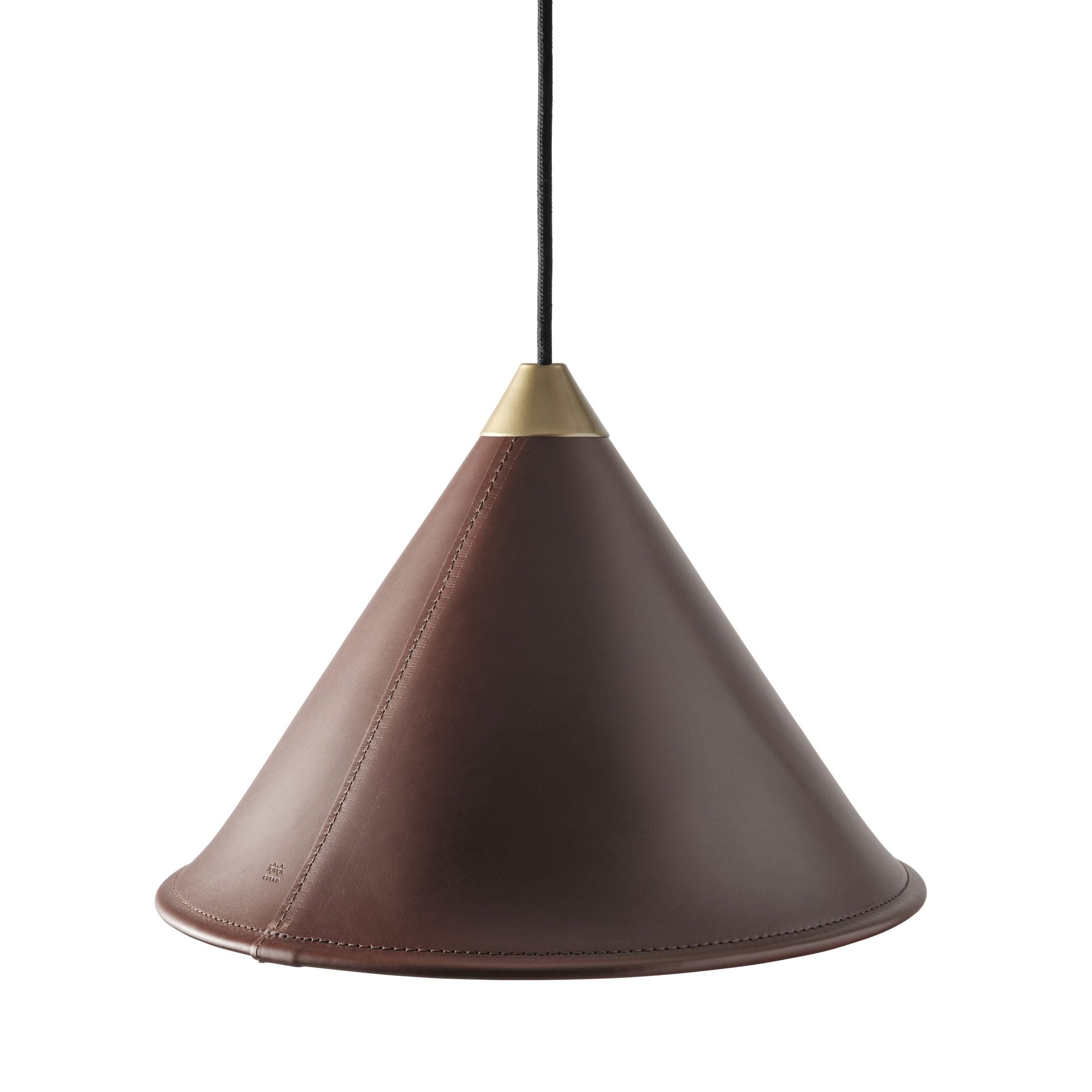 Cuero Namibia Pendant ø 35 Cm, Chocolate/Brass With Black Cable