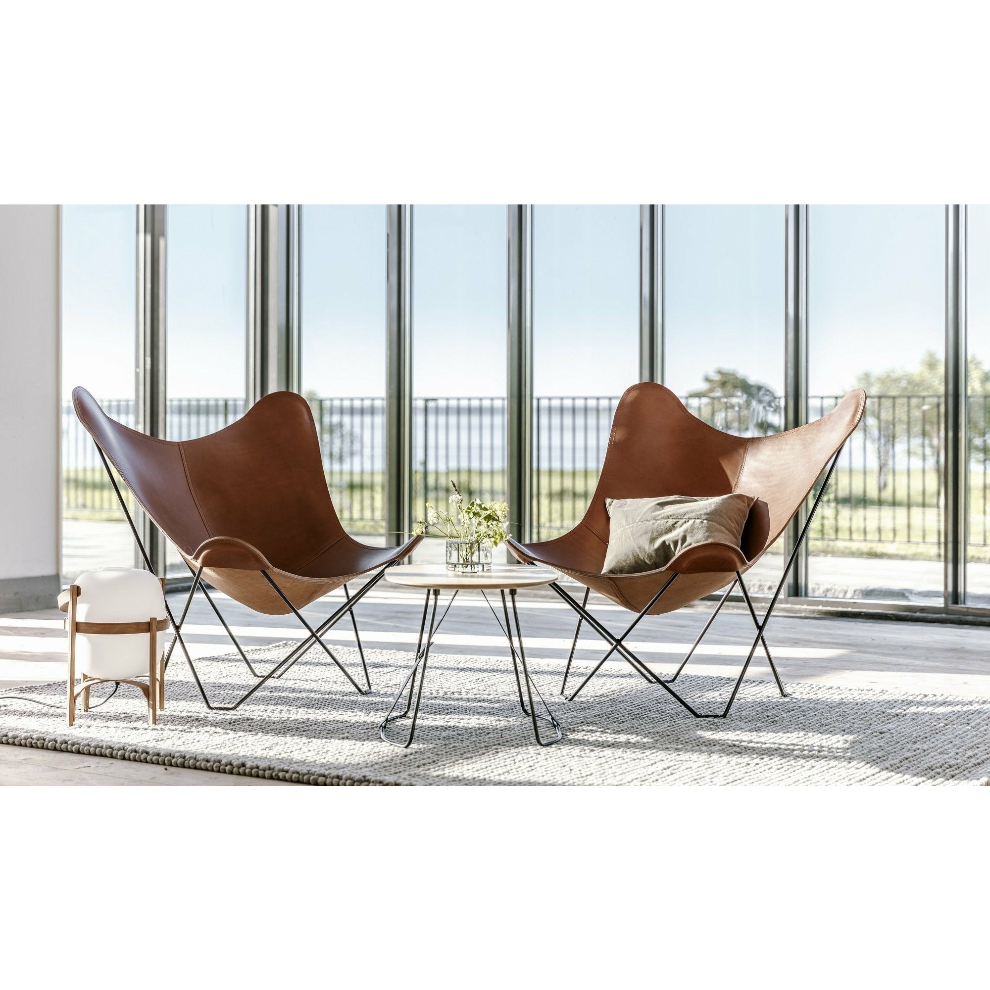 Cuero Pampa Mariposa Butterfly Chair, Oak/Black