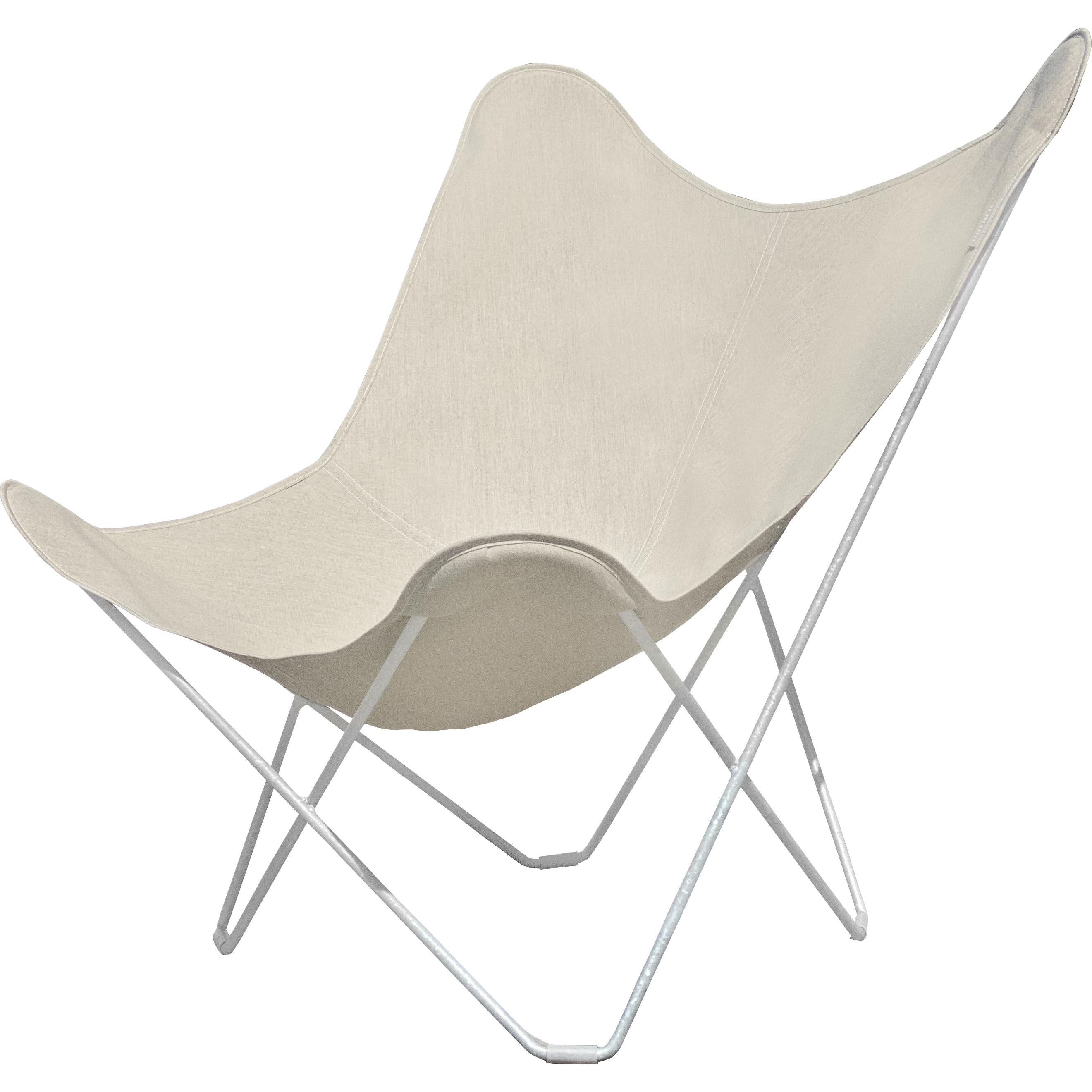 Cuero Sunshine Mariposa蝴蝶椅，天然/灰色室外框架