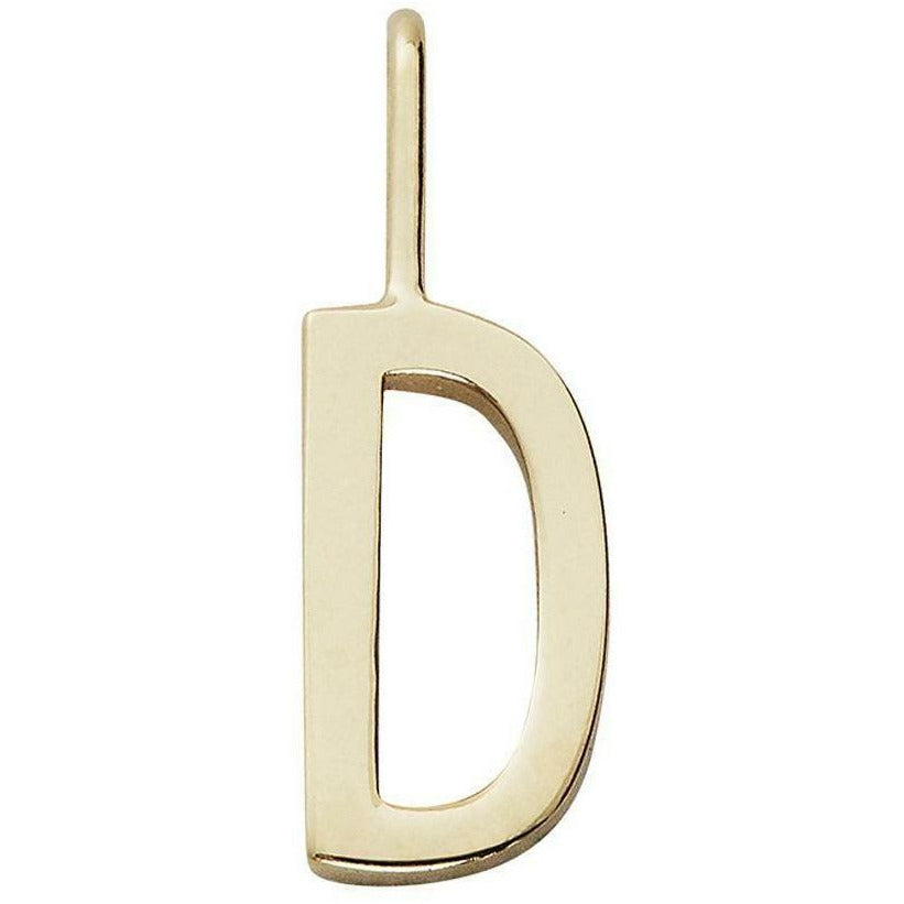 Design Letters Buchstaben-Anhänger A Z 10 Mm, Gold, D