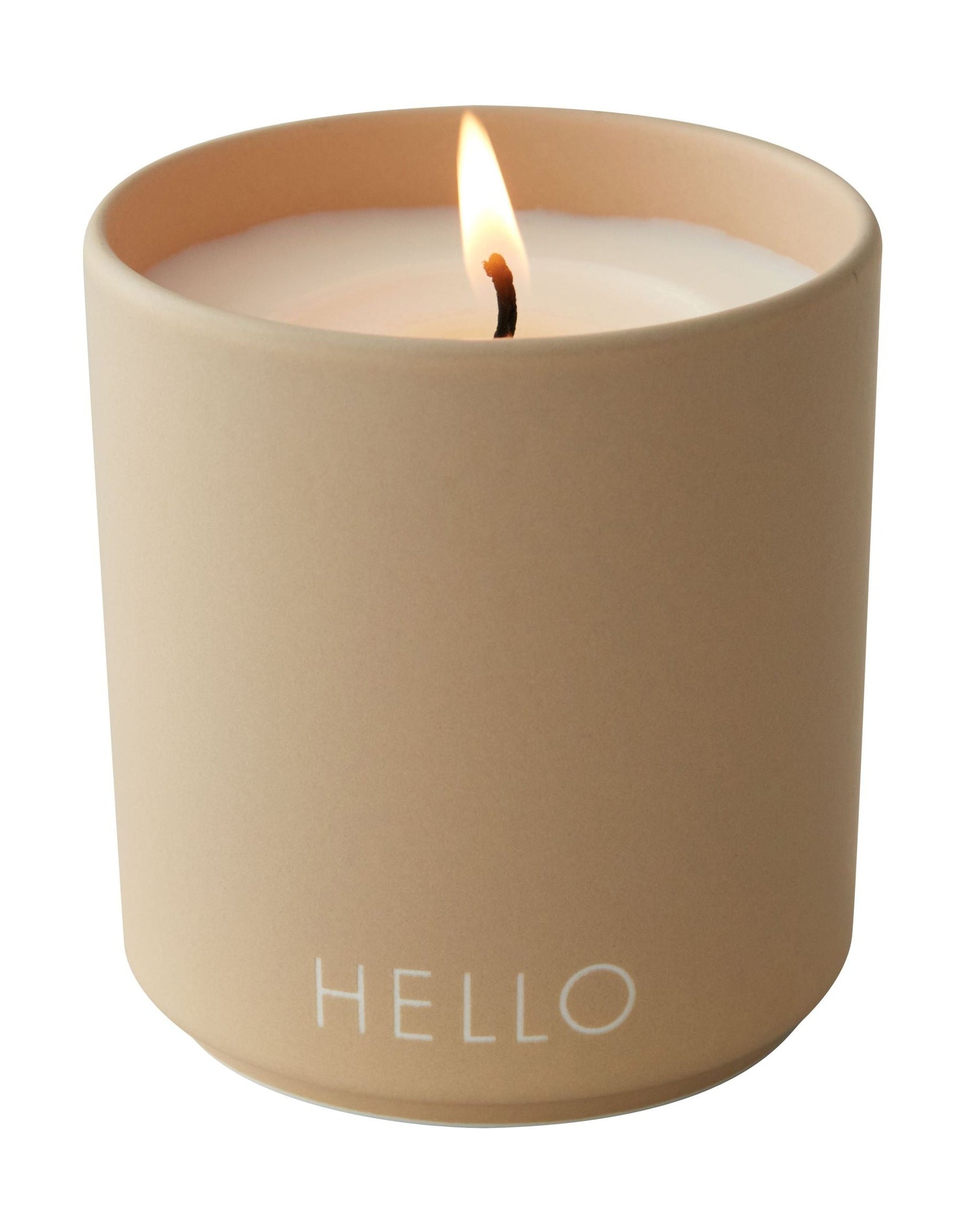 Design Letters Scented Candle Hello Large, Beige