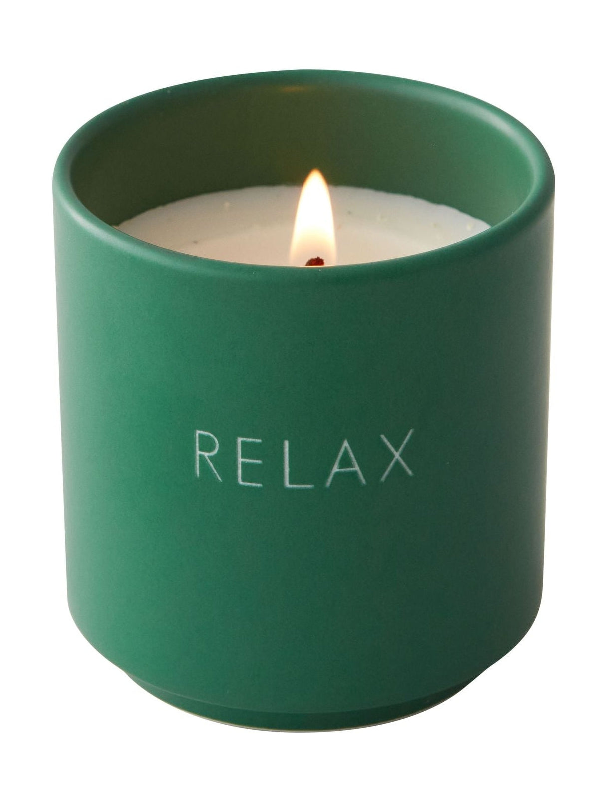 设计字母的蜡烛放松，草绿