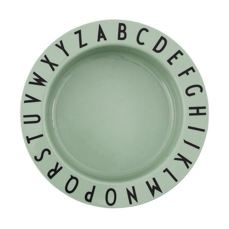 Design Letters Spis & lær Deep Plate Tritan Green, ABC