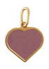 Design Letters Émail Pendentif Gold Heart, Purple Dusty