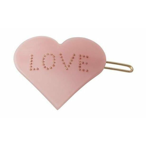 Design Letters Iconic Hair Clip, Love, Pink