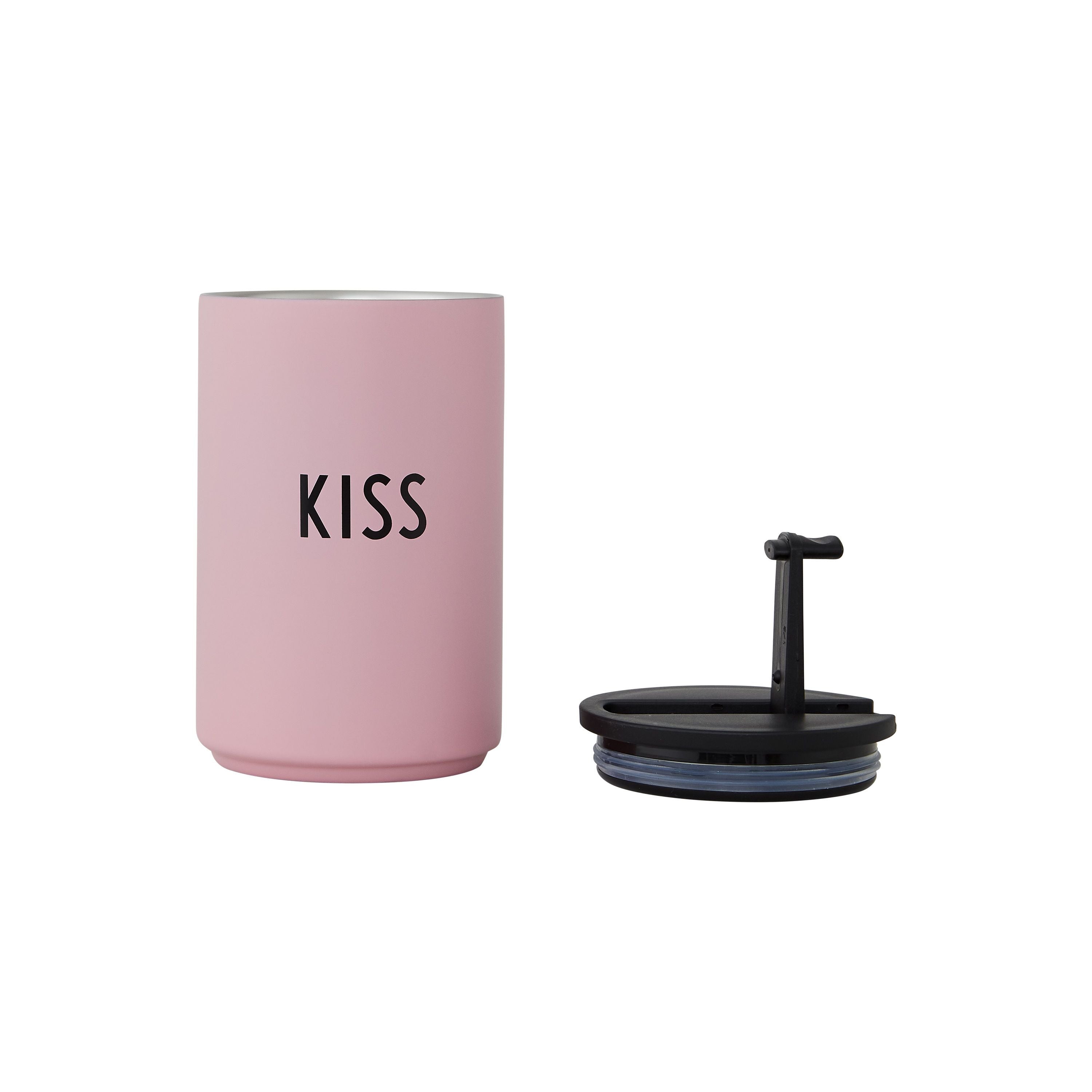 Design Letters Tasse isolée baiser, rose