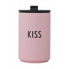 Design Letters Tasse isolée baiser, rose