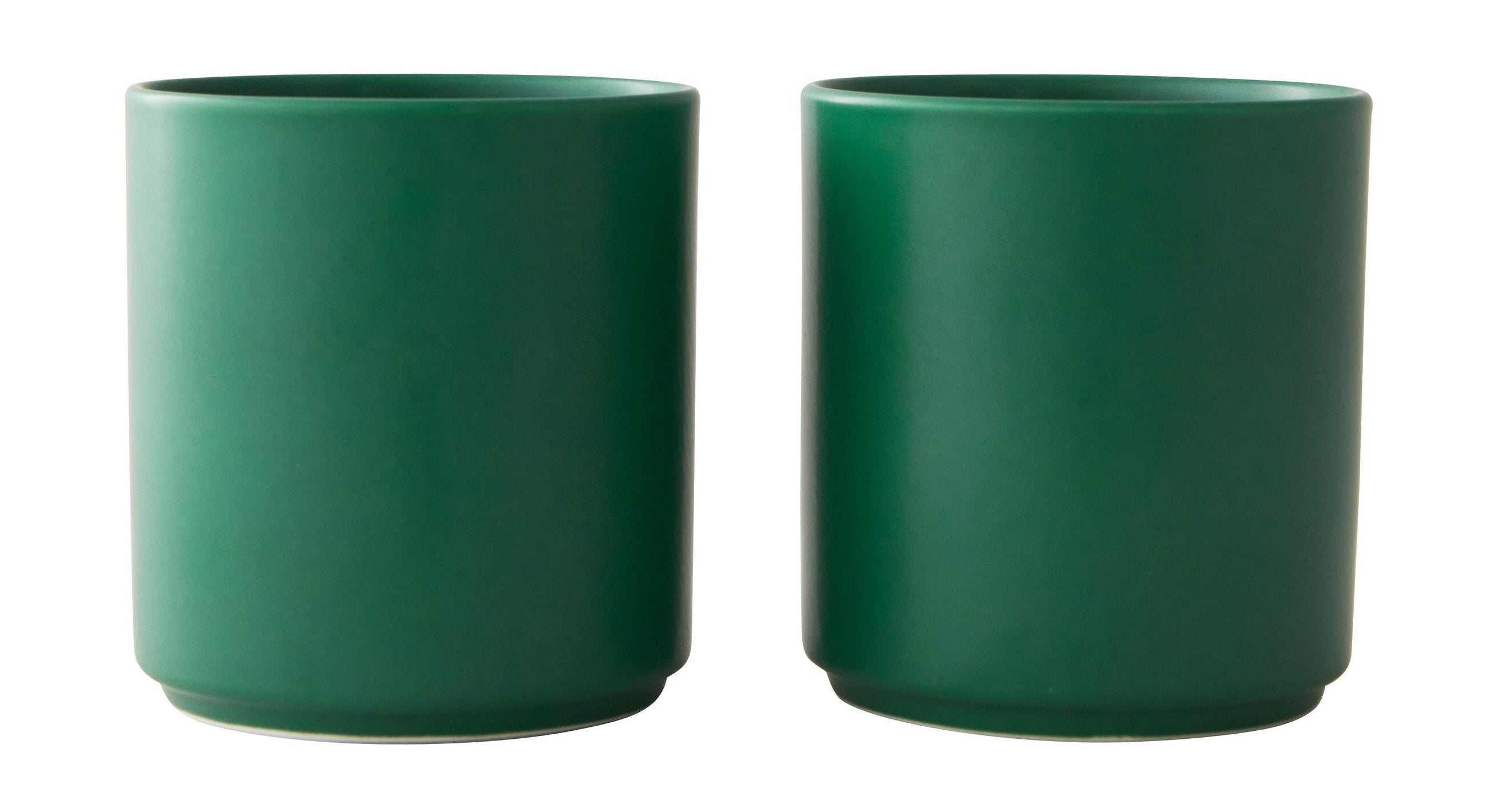 Set di tazze preferito della lettera di design di 2, verde erba