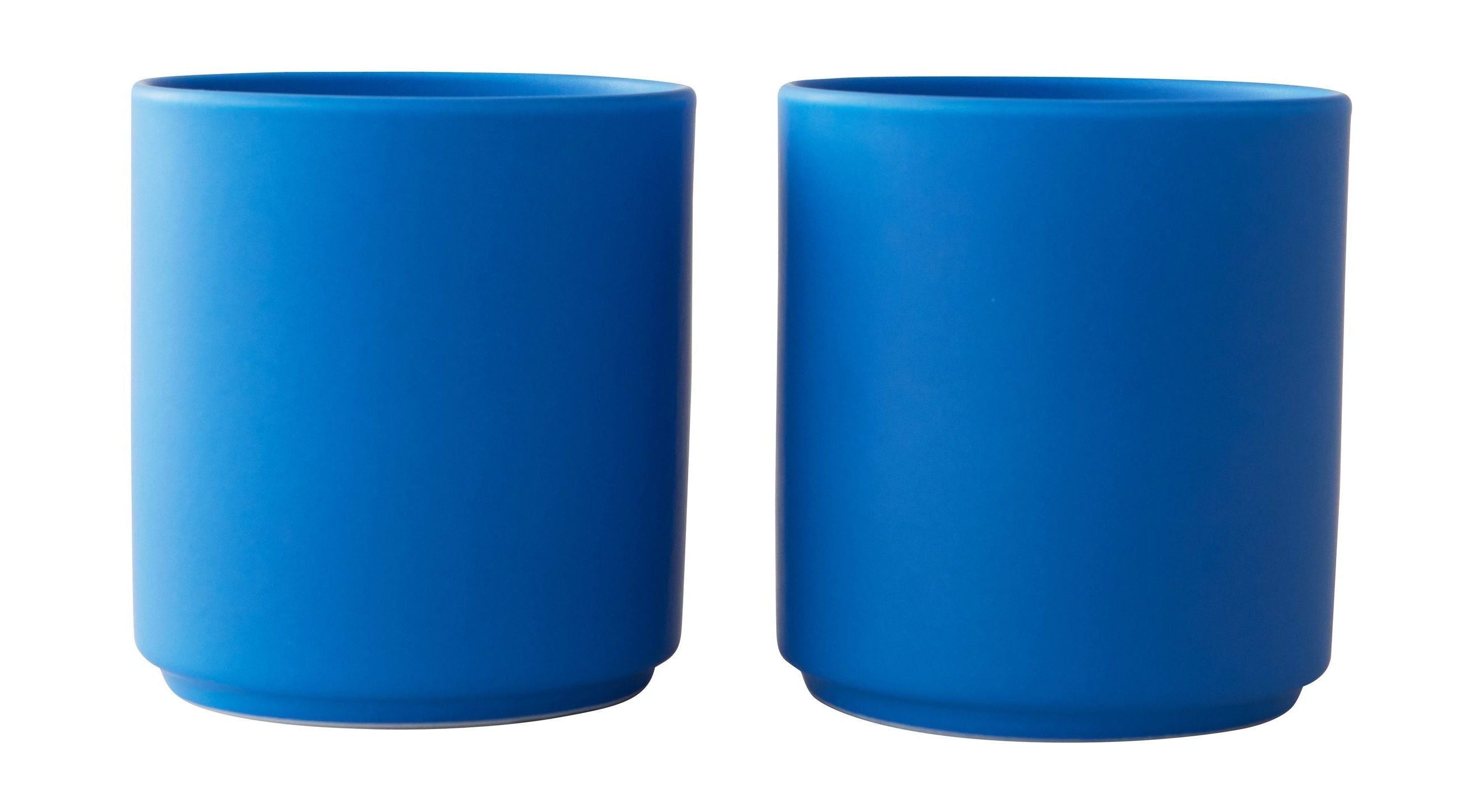Ensemble de tasse préféré de la lettre de design de 2, Cobalt Blue